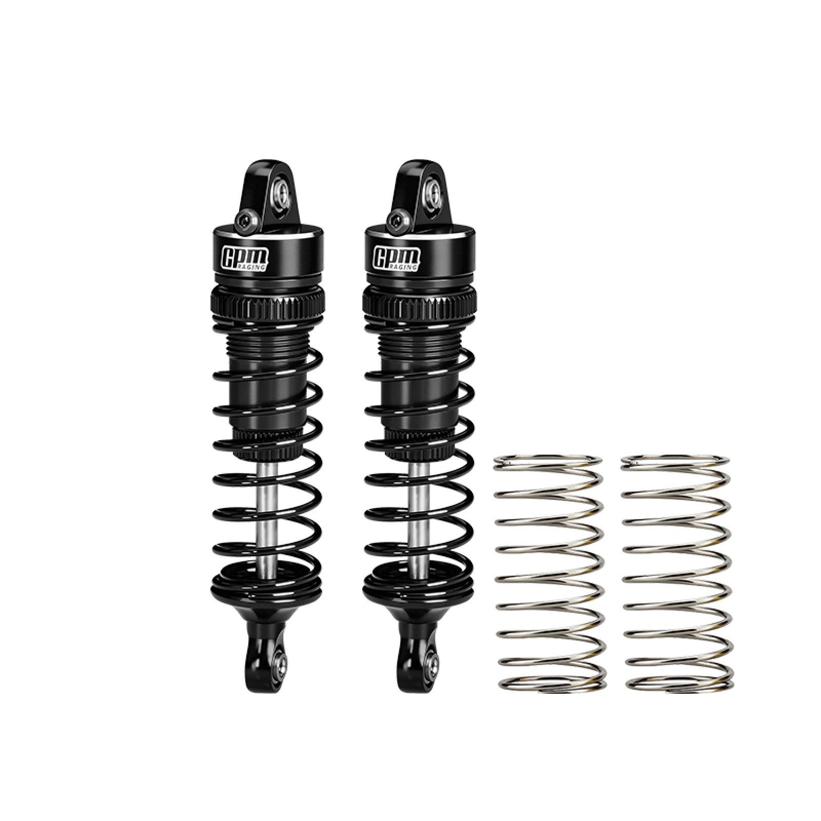 GPM Amortecedores dianteiros ajustáveis Alu Mini Kraton (x2) MAKM062F-BK