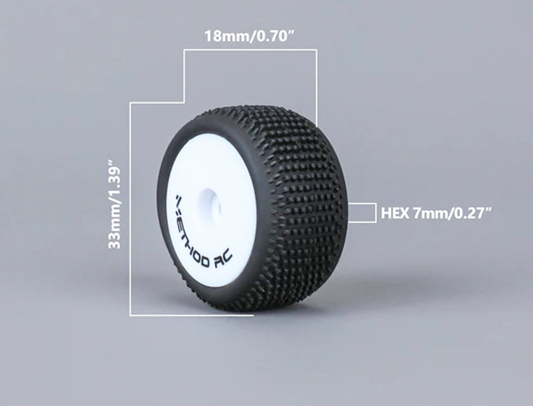 Method RC Pneus Nitragrip + Jante 7mm (x4) Micro-T MTD0505