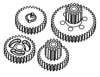 Absima Kit de piñones metálicos para transmisión (4 uds.) CR18-P Evo AB240305