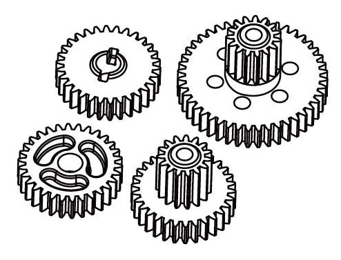 Absima Getriebe-Set Metall (4-teilig) CR18P EVO 1/18 HBP240305