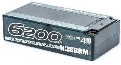 Nosram Accu Lipo Shorty HV Graphene 4.1 7.6V 6200mAh 135C