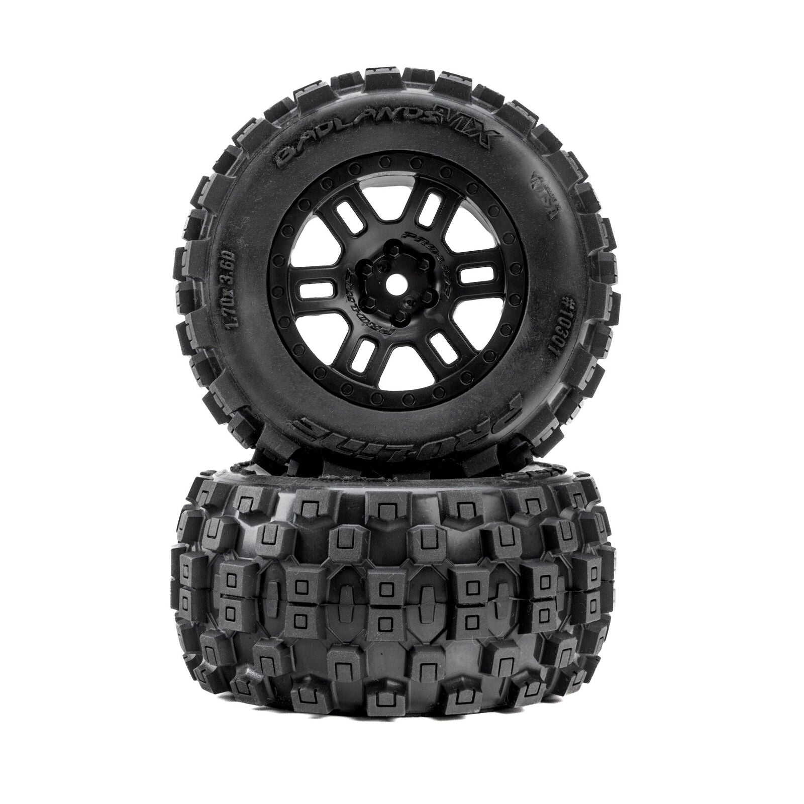 Proline Tires Badlands + Split Rims (x2) Mini Kraton PRO1030110