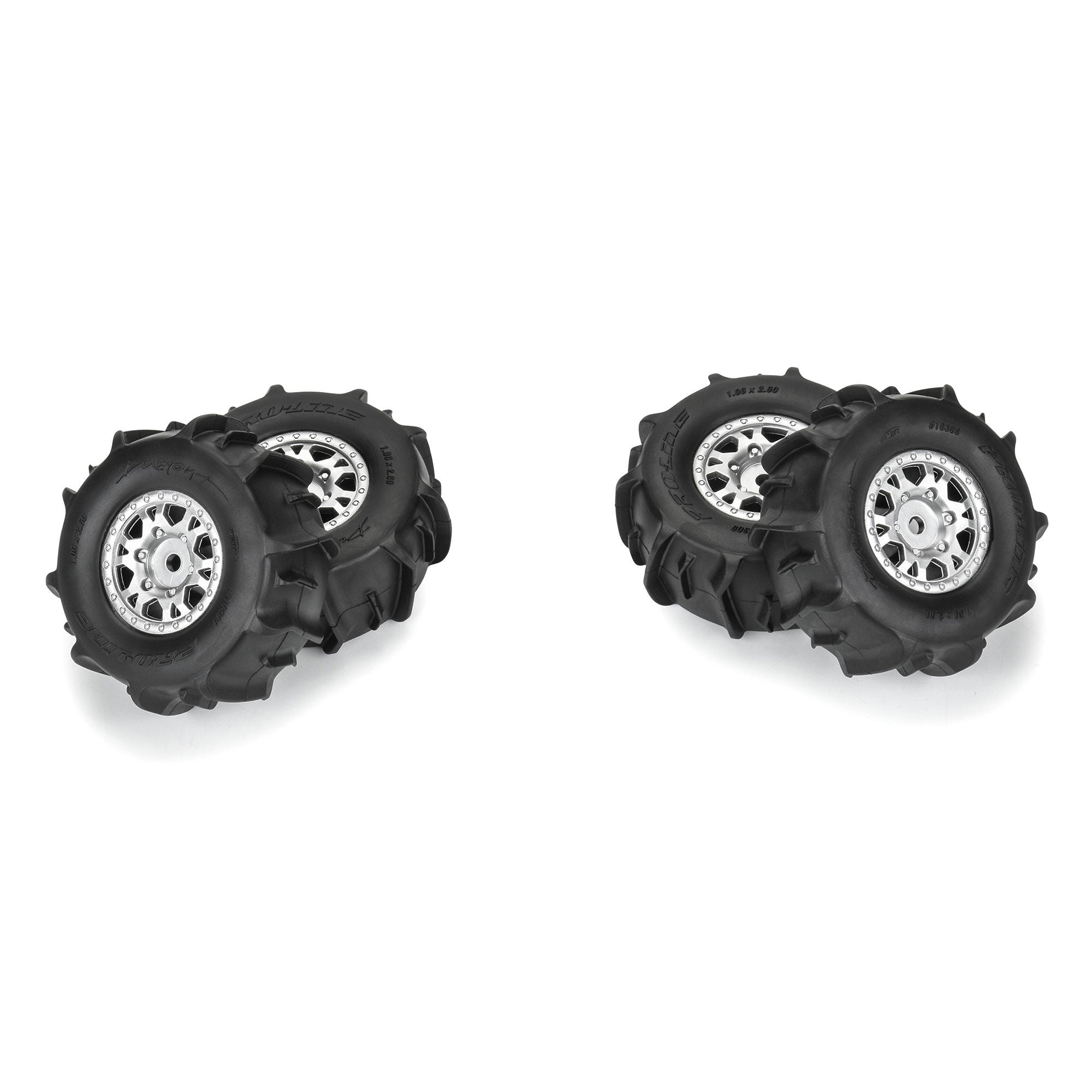 Proline Dumont Paddle 12mm Silver Tires Impulse (x4) Mojave Grom PRO10