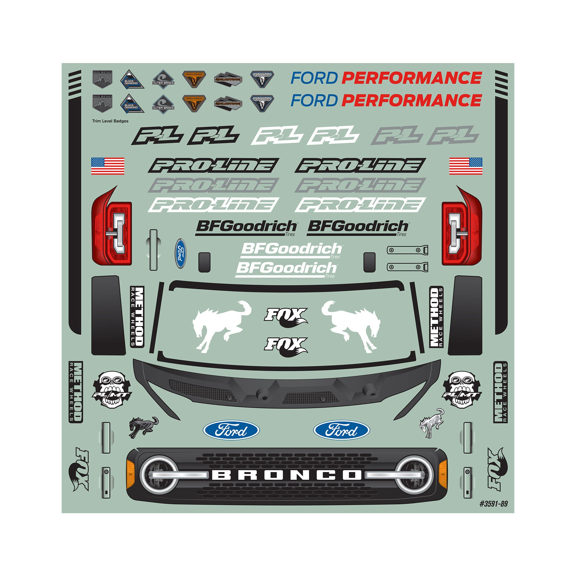Proline Ford Body Bronco 2021 Vorteks/Granite PRO359100