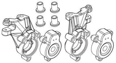 Absima Portacohetes (x2) CR4.4 1231053