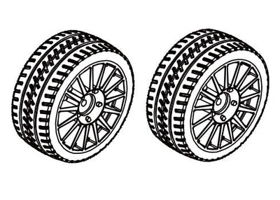 Absima Banden + velgen gemonteerd en gelijmd (x2) Speed Demon 1/12 1210057