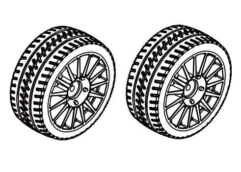 Absima Banden + velgen gemonteerd en gelijmd (x2) Speed Demon 1/12 1210057