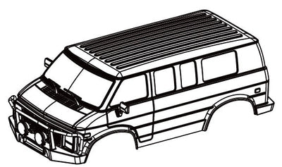 Absima Carrozzeria grigia Rock Van 1/18 HBP240355