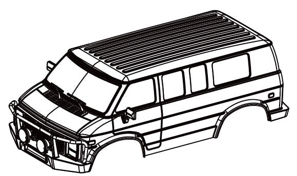 Absima Carrozzeria grigia Rock Van 1/18 HBP240355