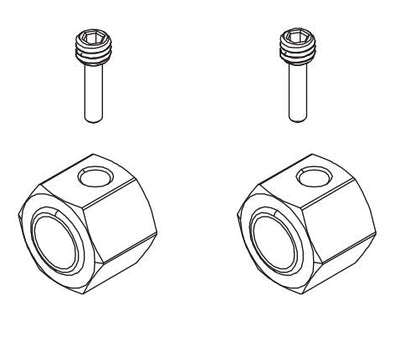 Absima Achterwielhexagon (x2) CR4.4 1231088