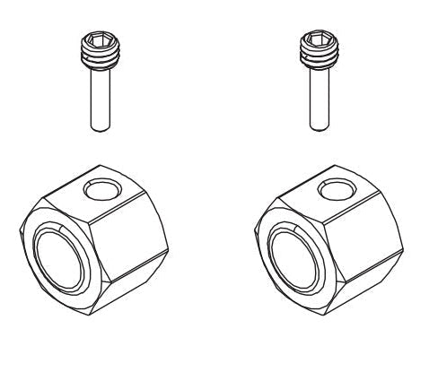 Absima Hexagone de roue arrière (x2) CR4.4 1231088