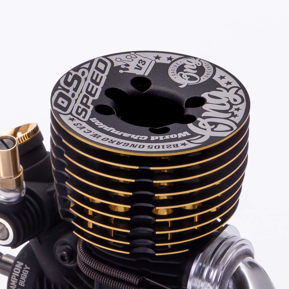 OS Speed Moteur 3.5cc B2105 Ongaro + Ligne TB02 avec Coude MB-01-75 SS27428
