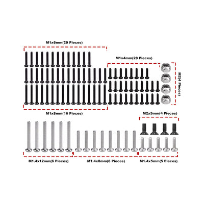 GPM Set de visserie complet SCX30 Acier SCX30/100SW
