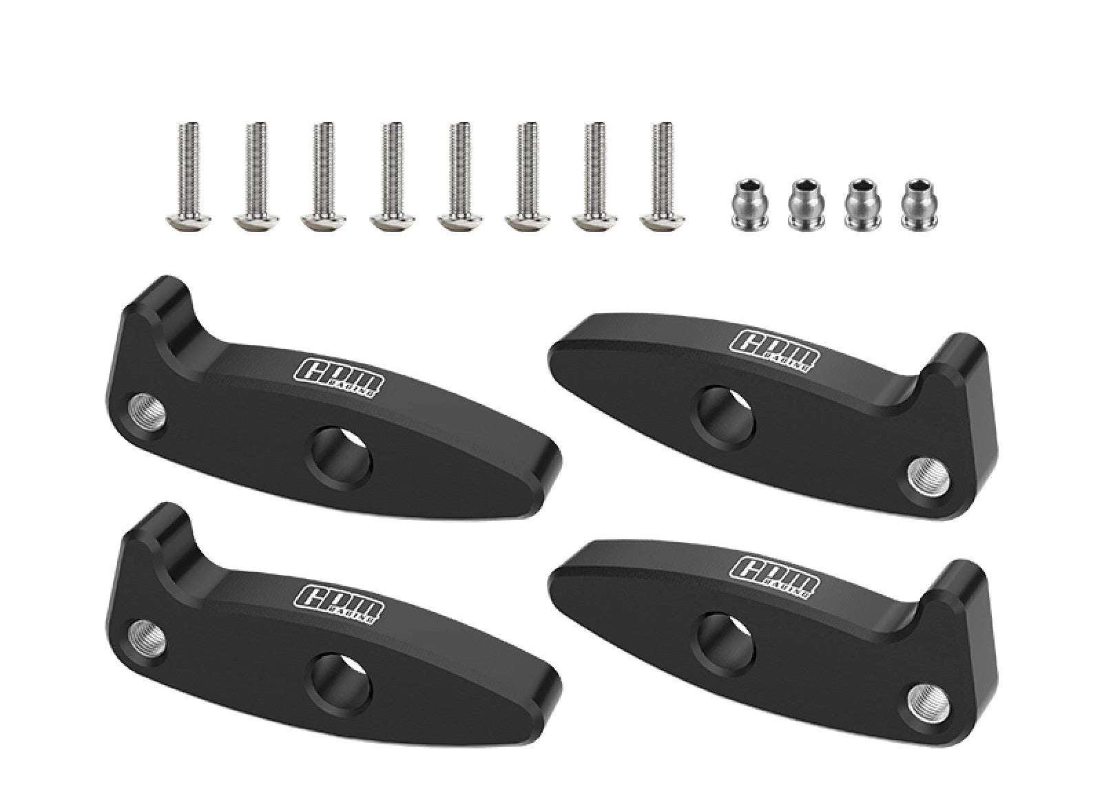 GPM 7075 Aluminum Droop Link (4-pack) SCX30/2830-BK