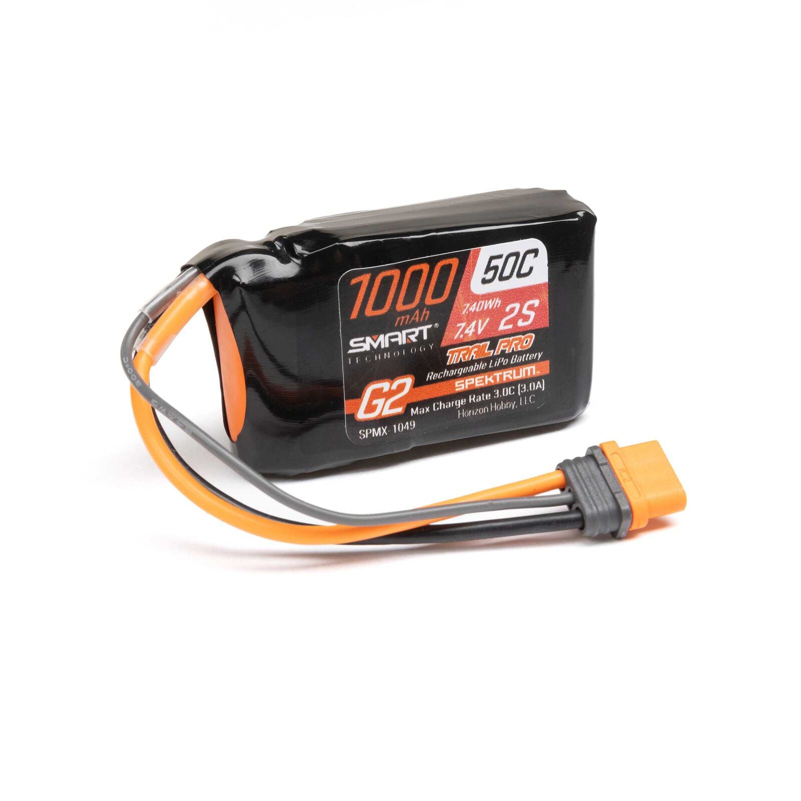 Spektrum Accu lipo Smart G2 Trail 7,4v 1000mAh 2S 50C IC2 SPMX-1049