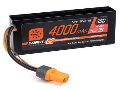 Spektrum Accu lipo Smart G2 3S 11.1v 4000mah 30C Hard Case IC5 SPMX-1088