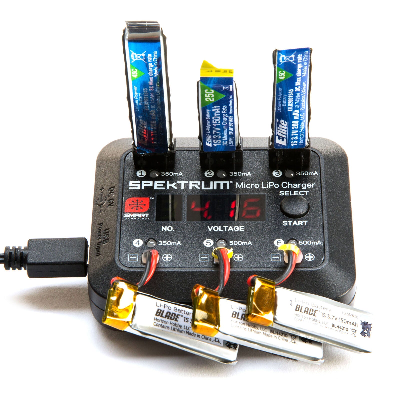 Spektrum Charger Smart S63 Micro 6 Port DC USB Lipo 1S SPMXC1060