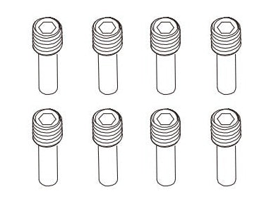 Absima Eixo roscado 4x12,5 (x8) CR4.4 1231176