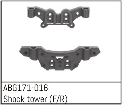 Absima Soportes de Amortiguador Delantero y Trasero (2Pcs) 1/14 ABG171-016