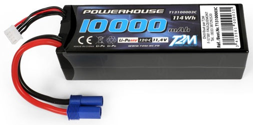 T2M Accu Li-po HV 11.4V 3S 10000mAH 120C T13100003C