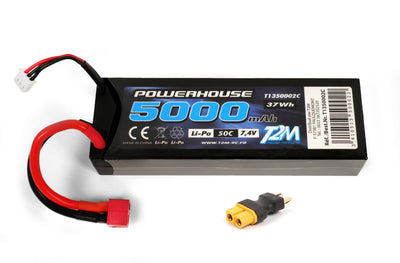 T2M Li-po battery 7.4V 2S 5000mAH 50C T1350002C