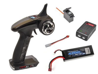 T2M-radiopakket Racer 3S + Lader + Lipo 2S 4200mAh + Servo T224 T4618L1