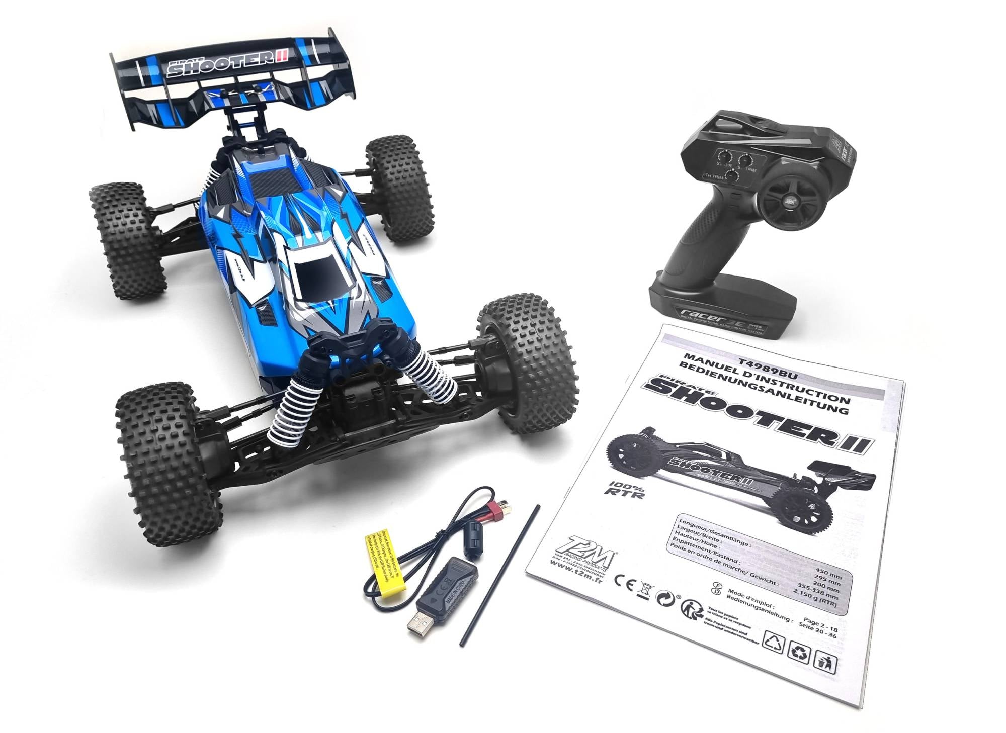 T2M Buggy Pirate Shooter II Brushed Blu RTR T4989BU