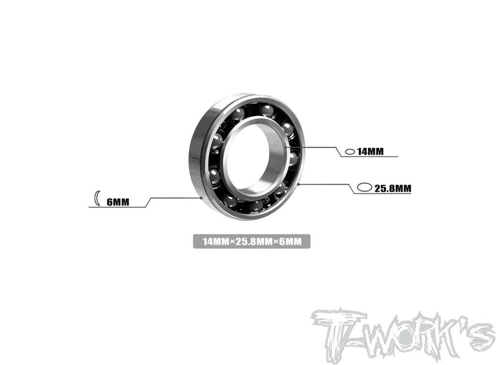 T-Work's Roulement Arrière Moteur Céramique 14x25.8x6 TG-038