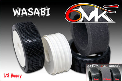 6MIK Wasabi-banden + velgen Mega wit, gelijmd 1/8 (x2) TU21