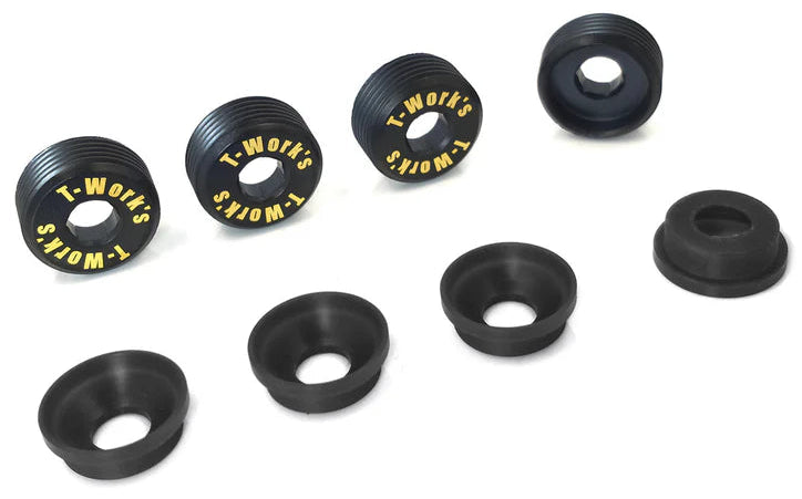 T-Work's Achsschenkel vorne POM + Muttern Bronze (x4) TO-129