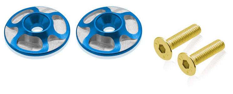 T-Work's Blue Aluminum Wing Washers 1/8 (x2) TO-190-B
