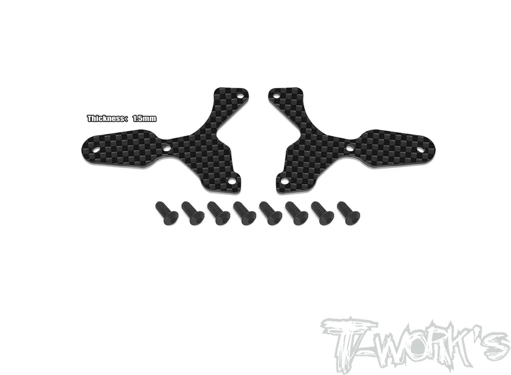 T-Work's Front triangle carbon plate 1.5mm (x2) RC8 B4 TO-246-B41-F-15