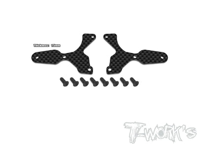 T-Work's Front triangle carbon plate 1.5mm (x2) RC8 B4 TO-246-B41-F-15