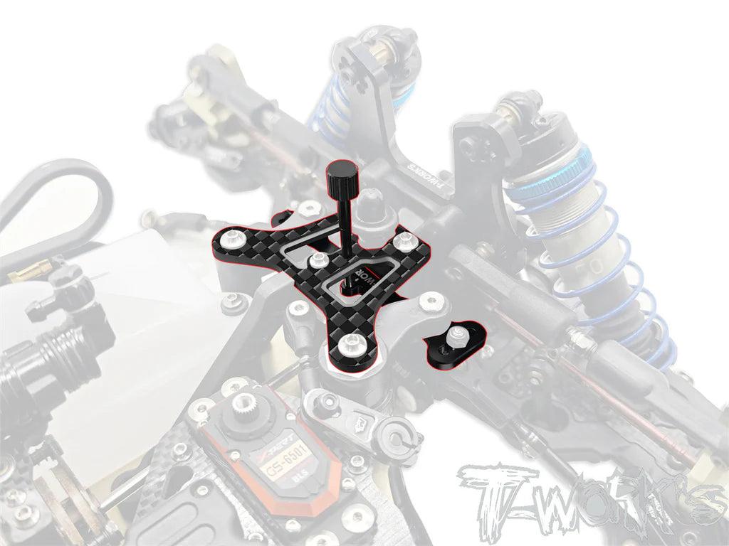 Barra Ackerman multiponto da T-Work's + Placa superior em carbono MP11 TO-354-P