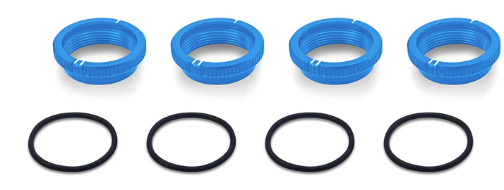 T-Work's Anillos amortiguadores universales de 16 mm de aluminio (x4) 1/8 TO-356
