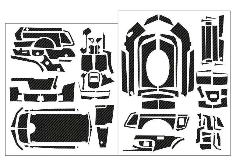 Kit de decoração 3D em carbono da T-Work para Sanwa MT-R TS-086