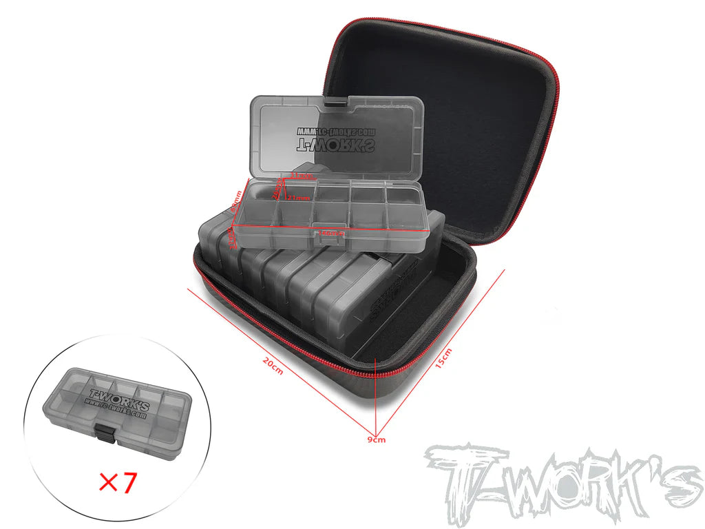 T-Work's Carbon "Hardcase" Box with 7 Storage Boxes TT-075-13A