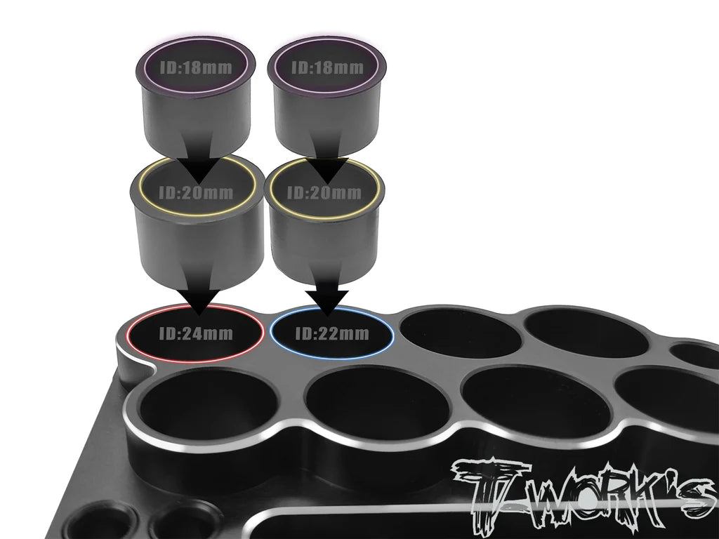 T-Work's Black Magnetic Aluminum Tool Stand TT-120-E