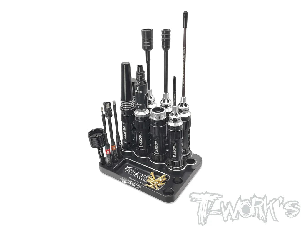 T-Work's Black Magnetic Aluminum Tool Stand TT-120-E