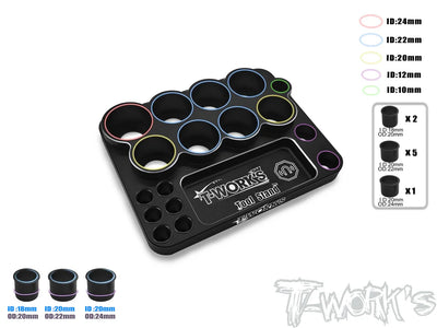 T-Work's Black Magnetic Aluminum Tool Stand TT-120-E