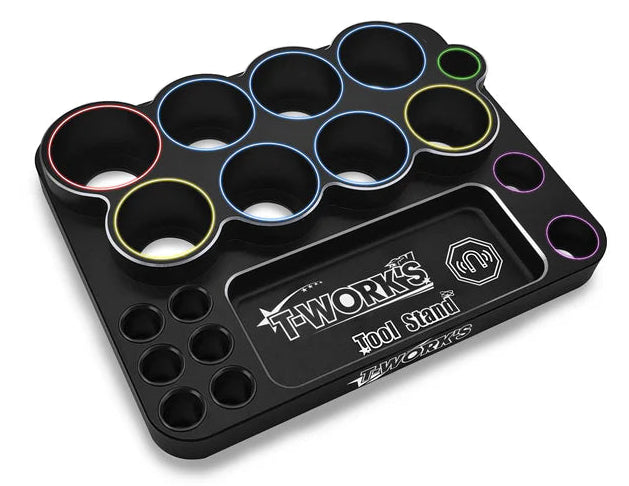 T-Work's Black Magnetic Aluminum Tool Stand TT-120-E