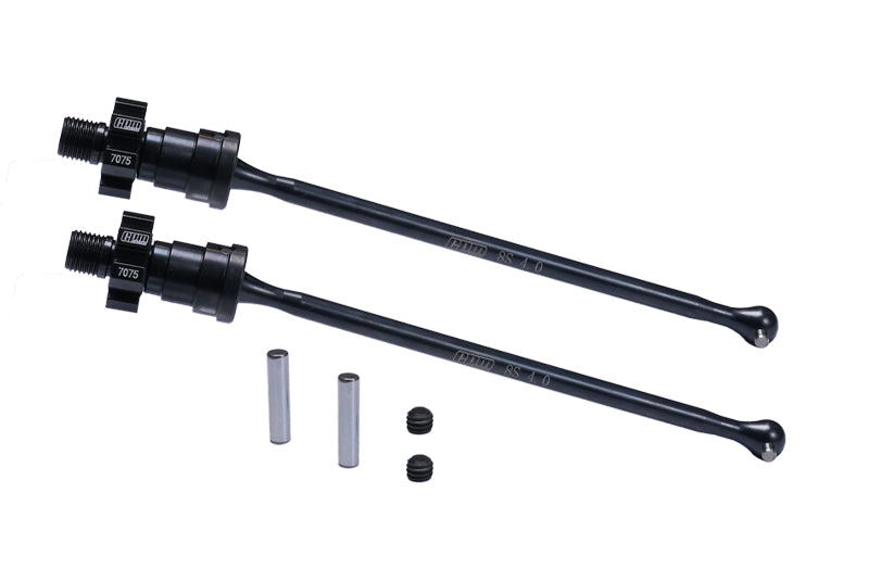 GPM Reinforced steel CVD drive shafts + aluminum hexagons (x2) TXM8170B-BK