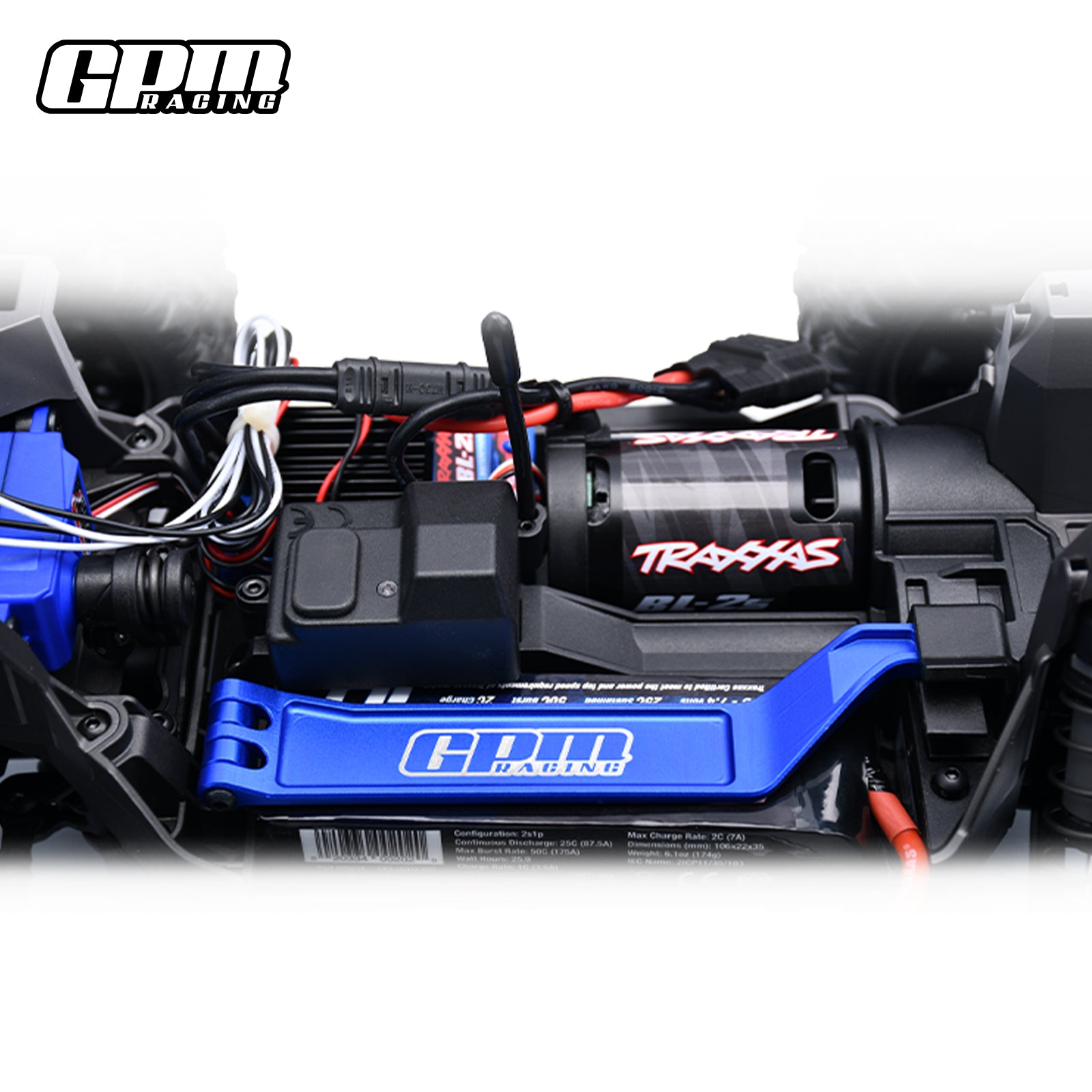 GPM Aluminium battery holder 7075 Mini Maxx TXMM0126A-BK