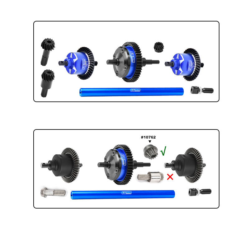 GPM Center differential + 7075 aluminum cardan shaft + Carbon Steel TXMM4712-BK