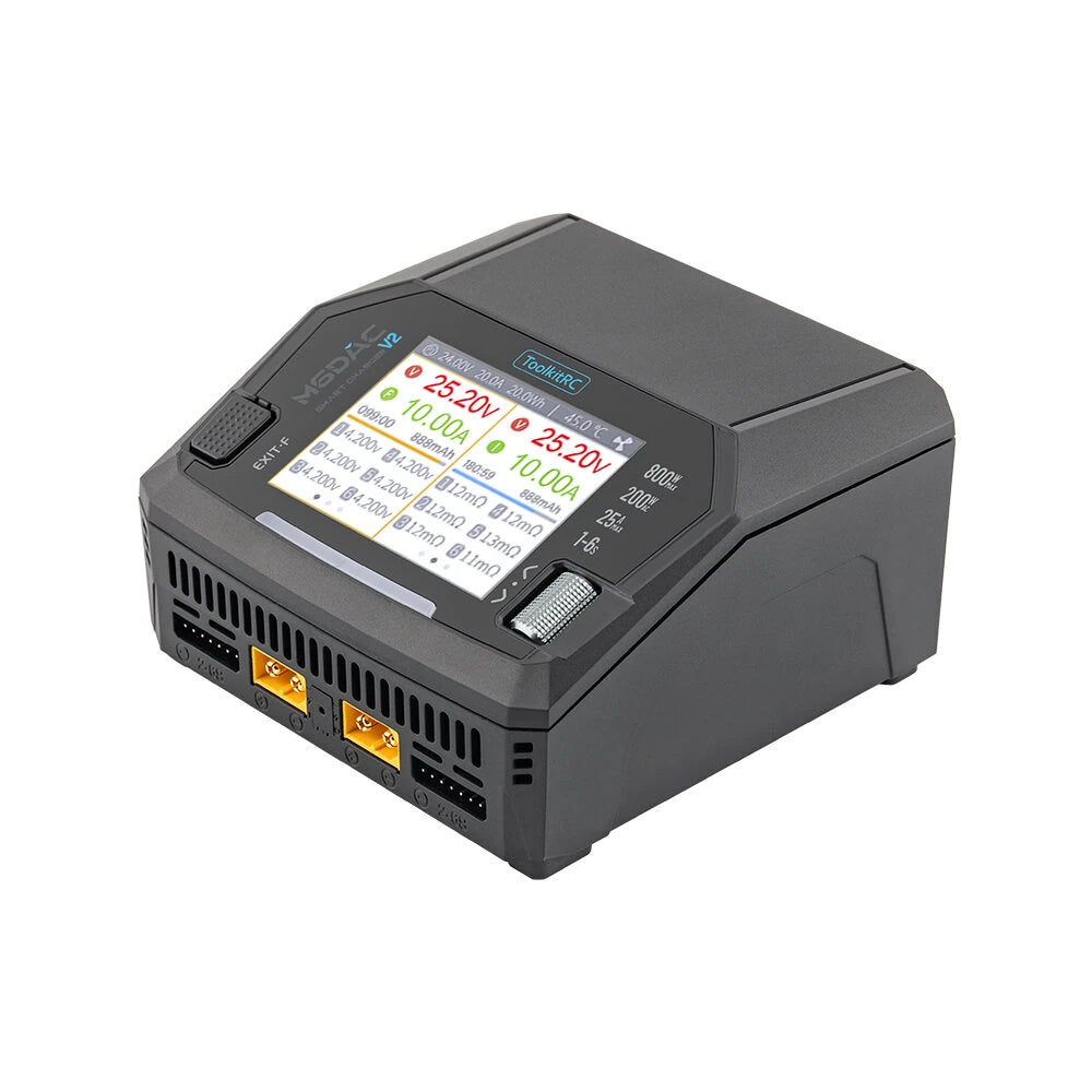 ToolkitRC Cargador Duo M6DAC V2 1-6S 16A 200W AC/DC TK14100