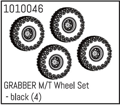 Absima Roues Grabber avec jante noir (x4) MT 1/18 1010046