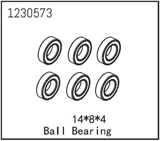 Absima Roulement à billes 14x8x4 (x6) Sherpa 1230573