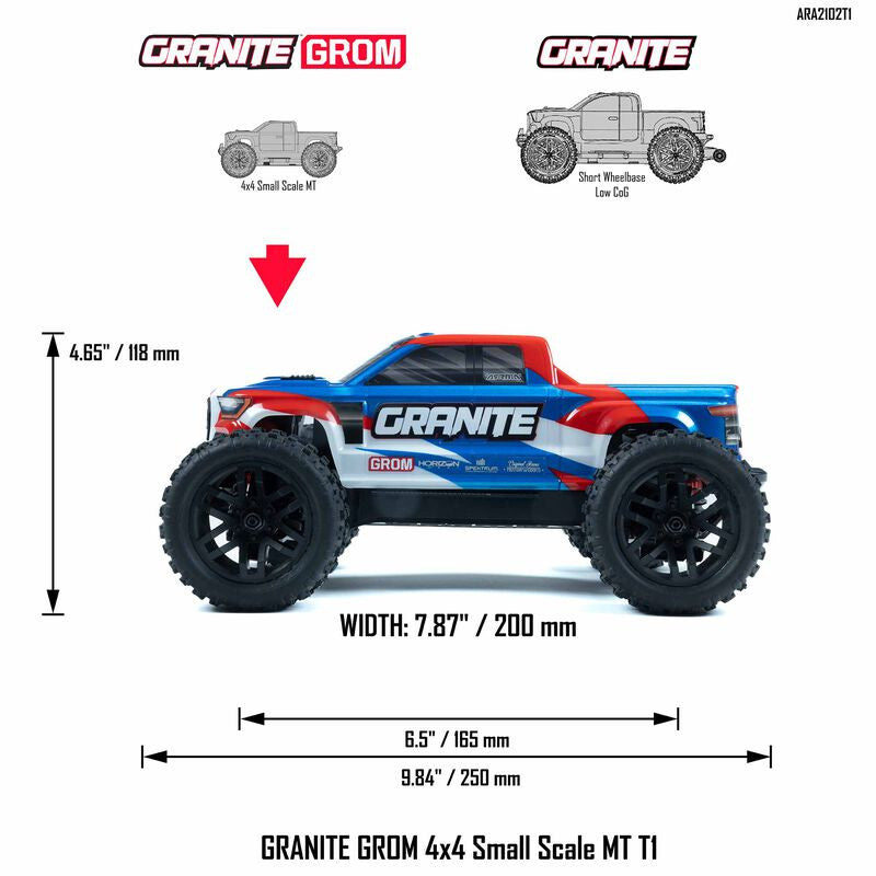 Arrma ​​Monster Truck Granite Grom Mega 380 4x4 RTR 1/18 ARA2102