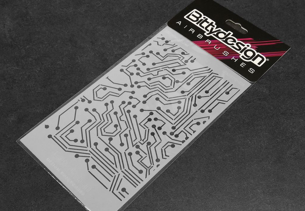 Bittydesign Pochoir Vinyle "Electronic Circuit" pour Carrosserie BDSTC-013