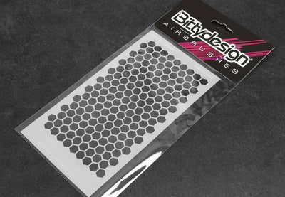 Bittydesign Pochoir Vinyle "Honeycomb V1 Large" pour Carrosserie BDSTC-002L